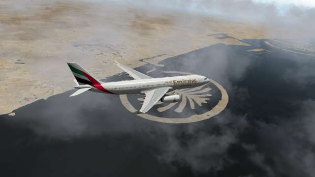 Emirates A330-200 inflight