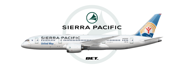 4-4 | Sierra Pacific | Boeing 787-8 | 2012-Present "In Support of United Way Livery"