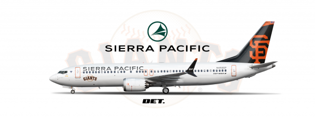 4-5 | Sierra Pacific | Boeing 737 MAX-8 | 2020-Present "Giants Team Livery"