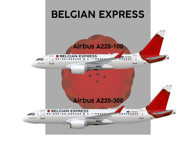 Belgian Express A220 Current Fleet