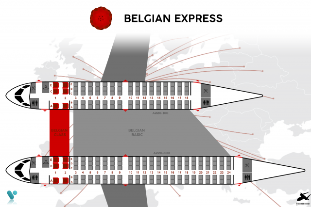 Belgian Express Seat Maps