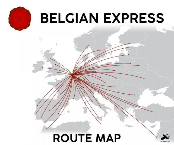 Belgian Express Route Map 2020