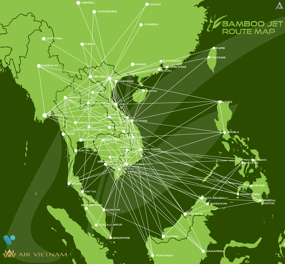 Bamboo Routemap Air Vietnam Gallery Airline Empires