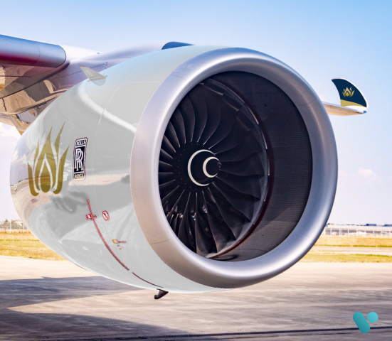 Air Vietnam A350 Engine Close Up