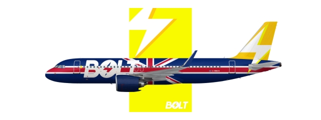 Bolt UK flag livery | A320neo
