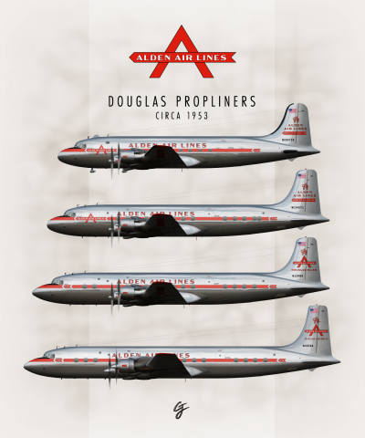 3. Alden Air Lines Douglas Propliners Poster