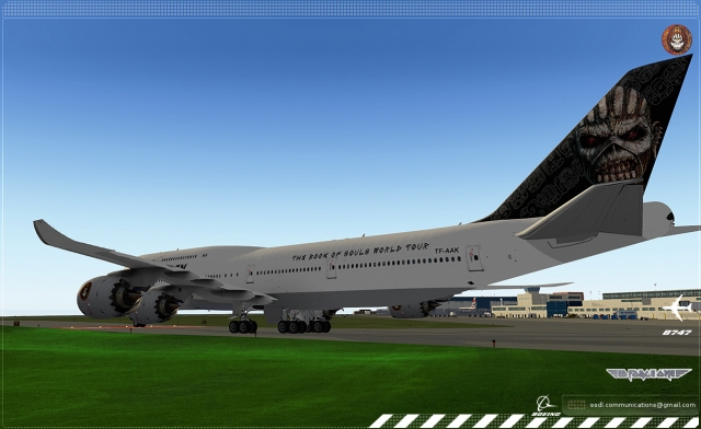 Iron Maiden Ed Force One Boeing 747-8 - Iron Maiden Boeing