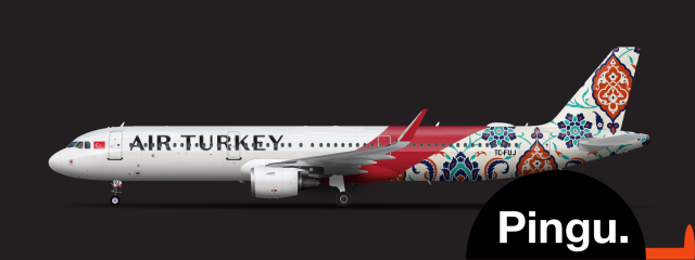 Air Turkey Airbus A321-200 Traditional Floral Pattern Livery