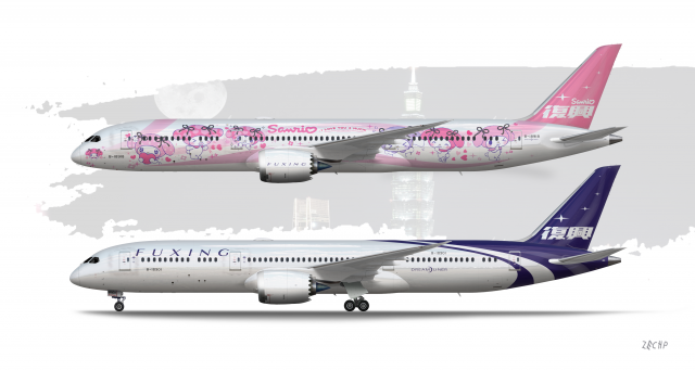 Fuxing Airlines B787-9 Poster