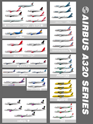 A320 North American Poster