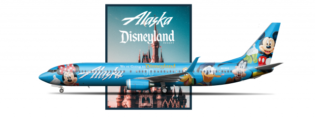 Boeing 737-900ER N318AS "We're Going to Disneyland!" Livery (Alaska Airlines)