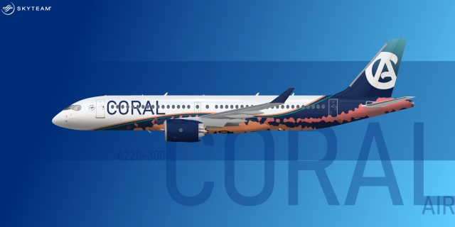 Coral Air A220-300 ''Modern'' Livery