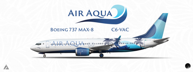 Air Aqua 737 MAX 8 Beach special