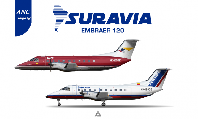 SurAvia Embraer E120 Poster
