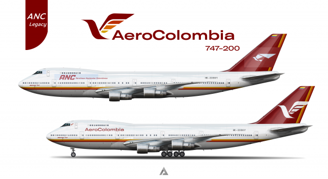 AeroColombia Boeing 747 200 poster