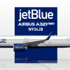jetBlue A321LR Streamers Tail