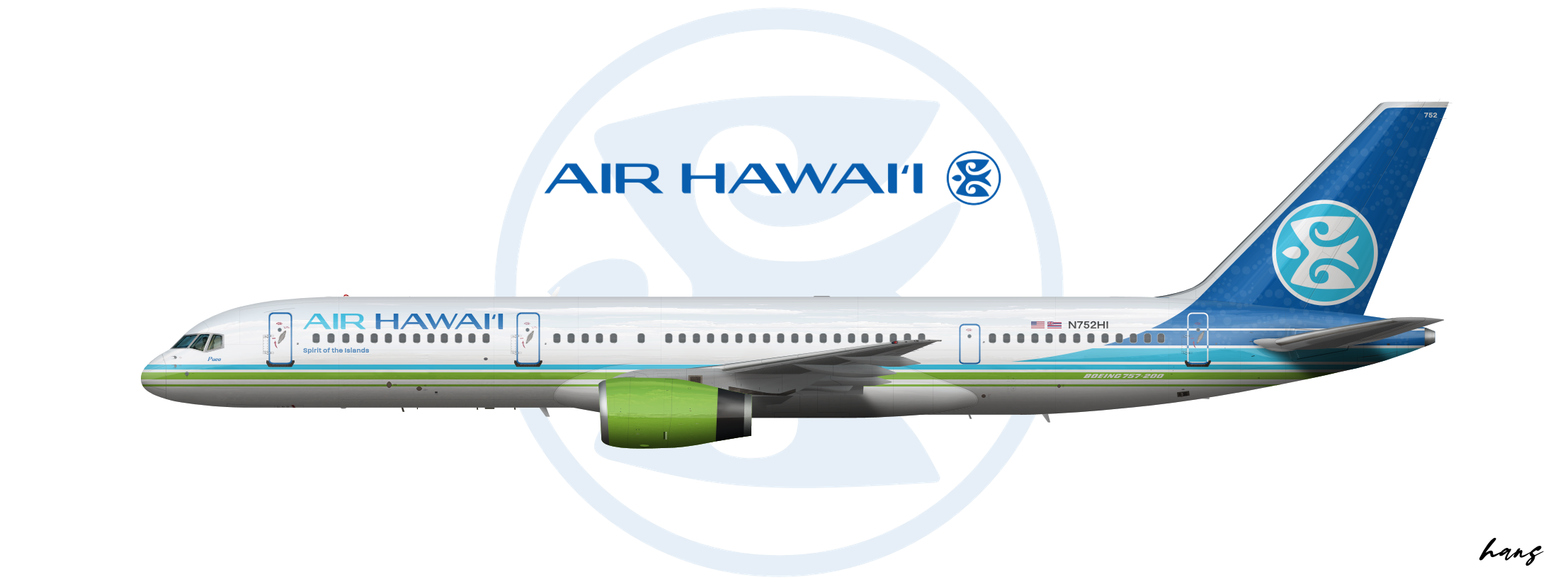 【即出荷】 - 757-200 Boeing | 1990s | Hawaii Air Air Gallery - Hawaii コレクション