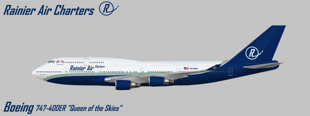 Rainier Air Charters - Boeing 747-400ER "Regina Caelorum" (N744RA) Rainier Air Charters - Boeing 747-400ER "Regina Caelorum" (N744RA)