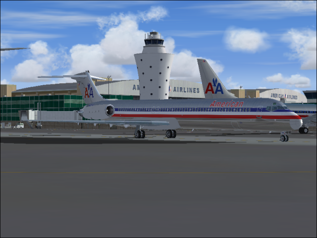 American Airlines MD-80 at La Guardia.