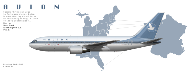 Avion | Boeing 767-200 | 1985s | "France & États-Unis"