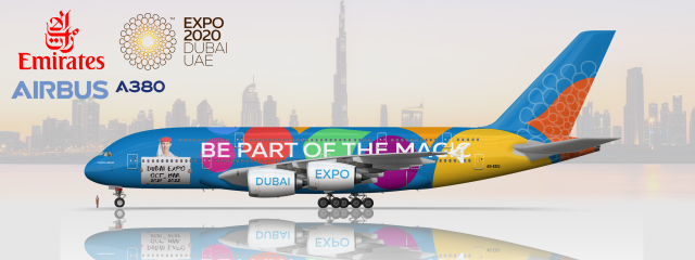 Emirates A380-861 A6-EEU (Dubai Expo 2020 Livery)