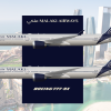 Malaki Airways (Arabic: ملكي الخطوط الجوية) | Boeing 777-9X Poster | A6-ABB & A6-ABC