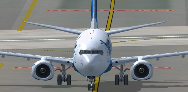 taxiing To gate at Prague after arrival from Liverpool.
