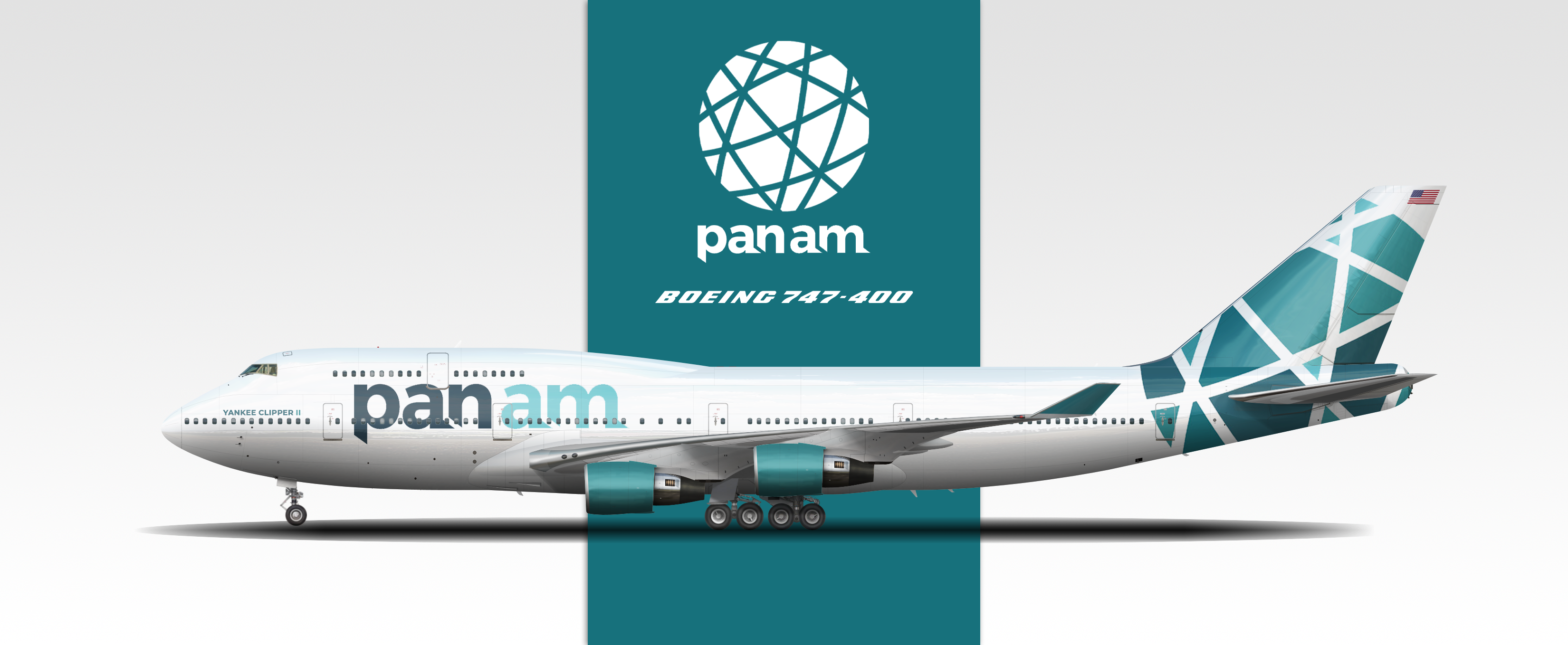 Pan Am Boeing 747400 (Rebrand Concept) _colorbars_ Gallery