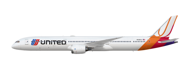 Saul Bass Modernized - United 787-10 N13013