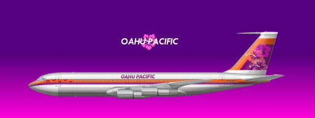 Oahu Pacific Boeing 707-320B (Livery From 1962-1983)
