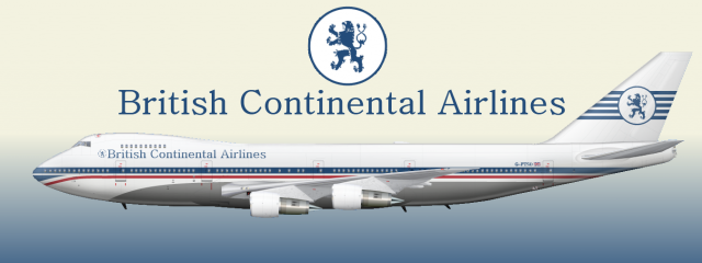 British Continental Airlines Boeing 747-200B (Livery from 1971-1985)