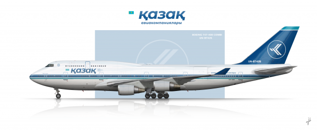 Kazakh Airlines Boeing 747-400M (Combi)