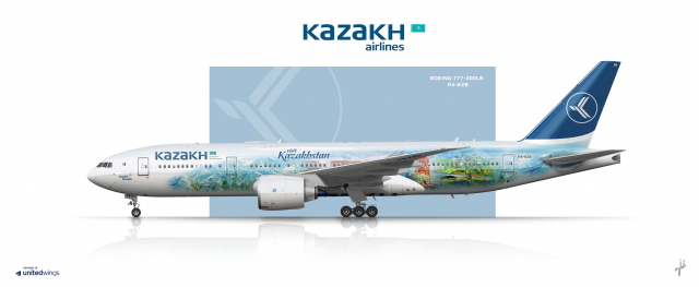 Kazakh Airlines Boeing 777-200LR "Visit Kazakhstan"