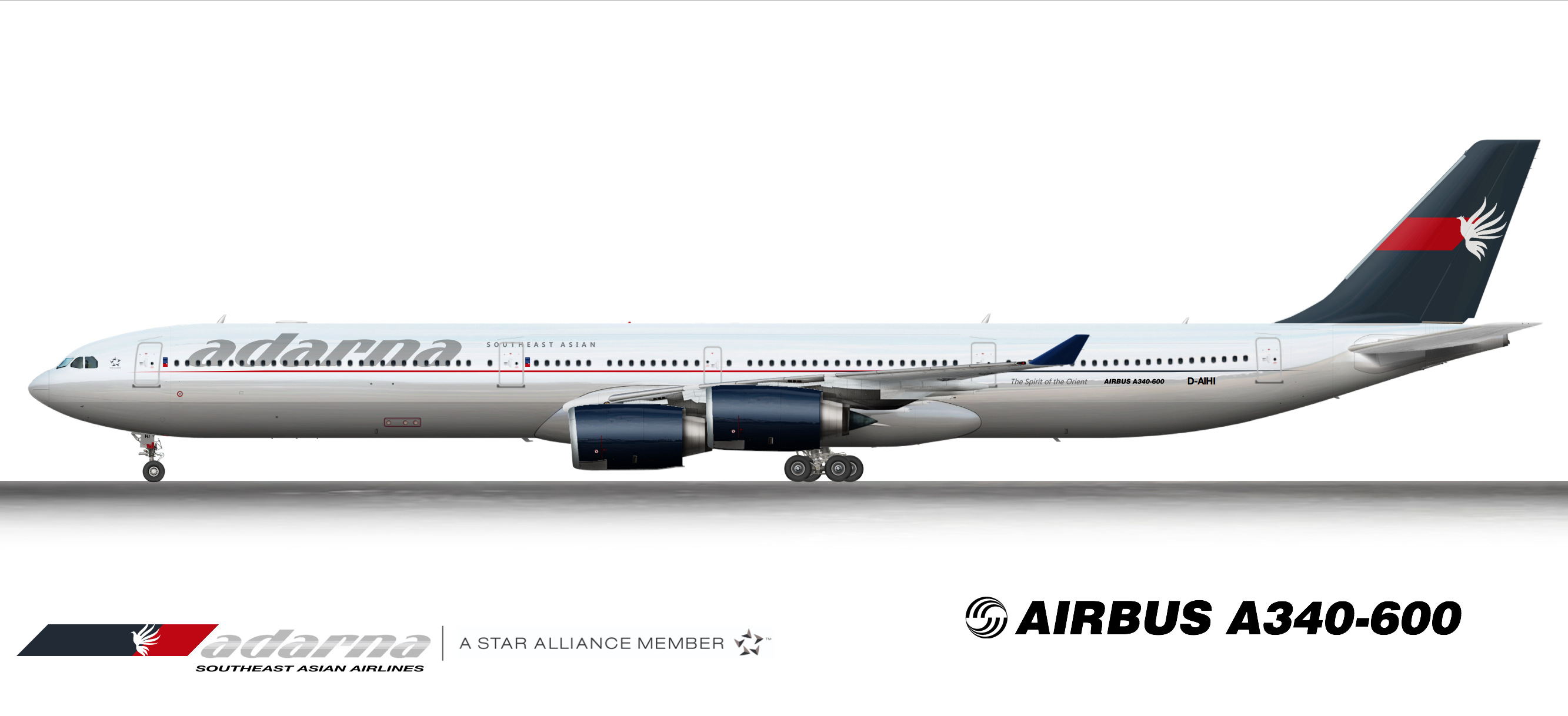 Adarna / Lufthansa Airbus A340-600 - Adarna - South East