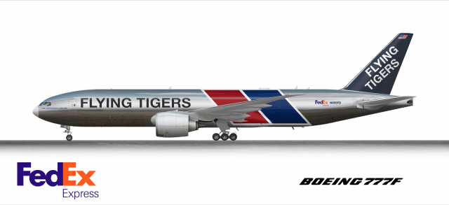 FedEx Express Boeing 777F Flying Tiger Line