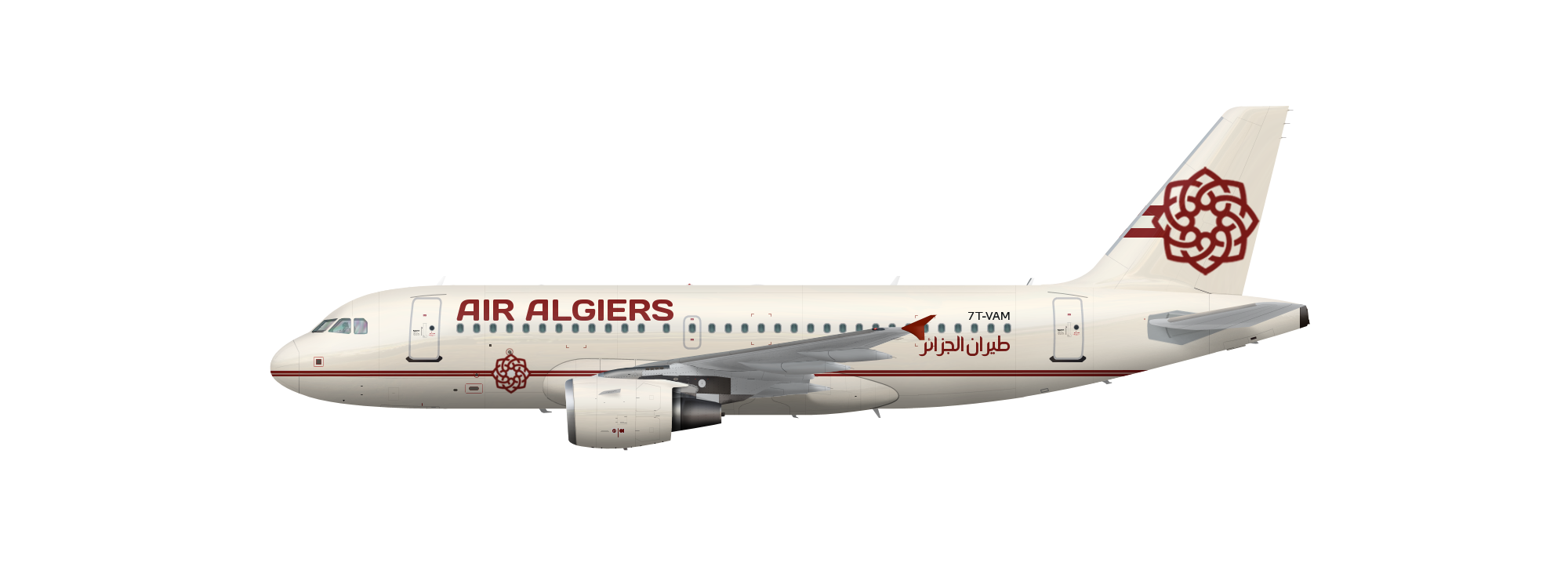 Air Algiers A319100 Boing's Liveries. Gallery Airline Empires