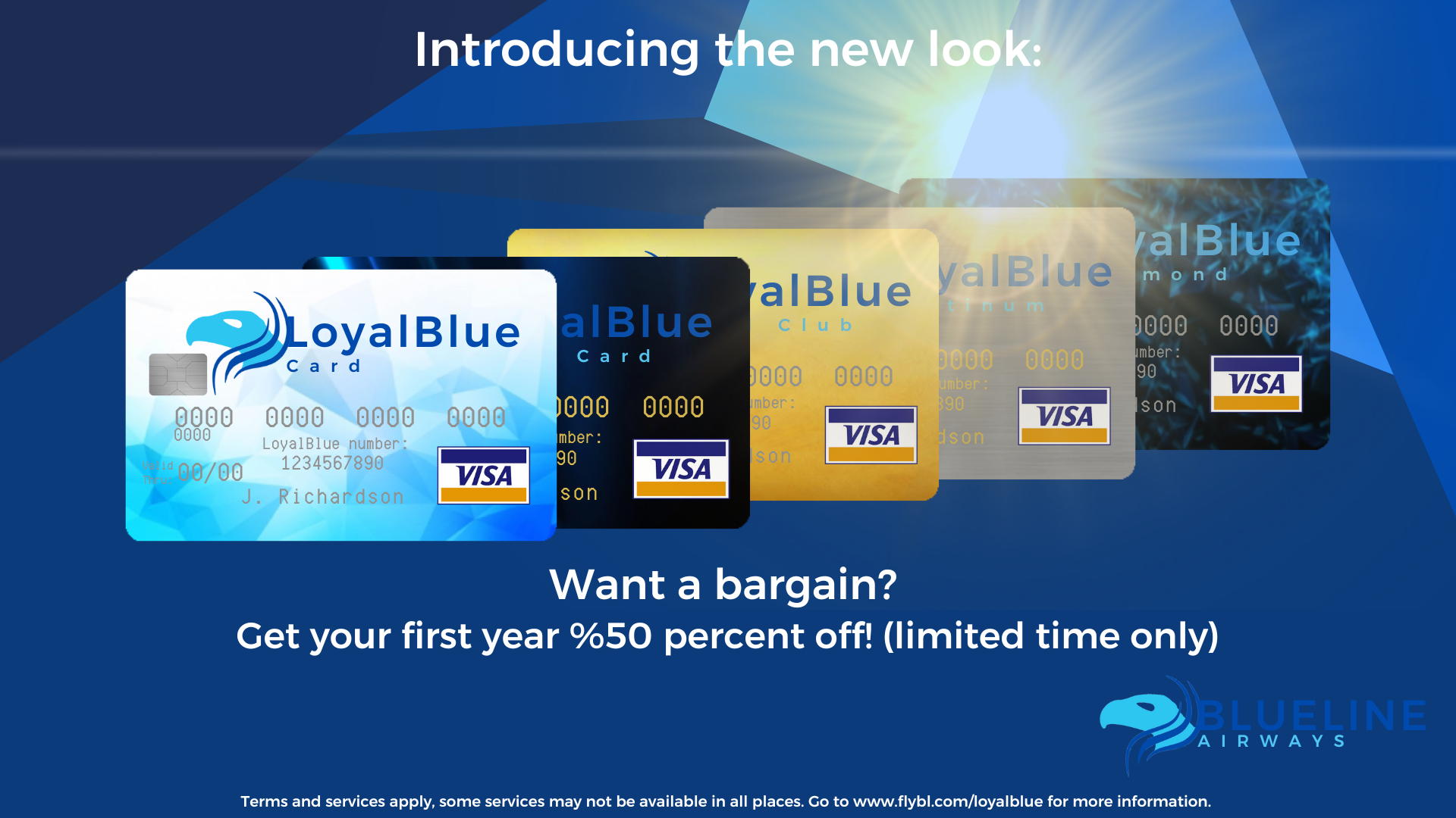 Blueline LoyalBlue Card Ad Blueline Airways (rebrand) Gallery