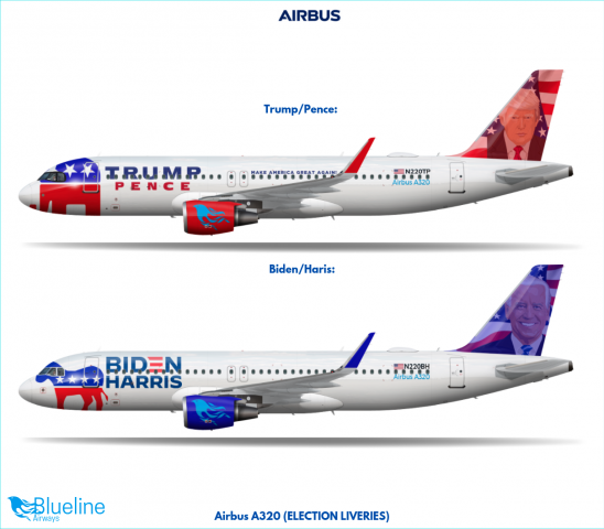 Blueline Airways (2020 US Presidential Election liveries)
