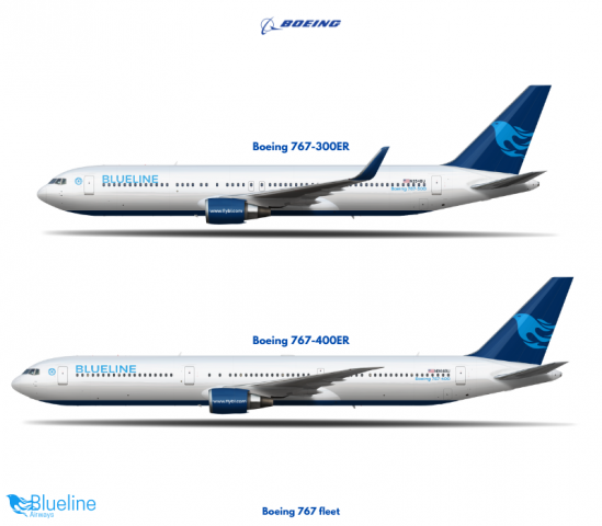 Blueline Boeing 767 Fleet