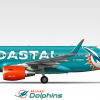 F.06 Coastal Airlines | A319-100 | Miami Dolphins Special