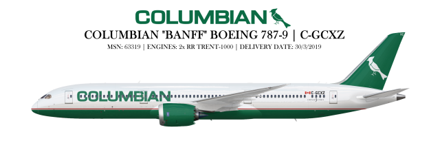 Columbian Boeing 787 9 C-GCXZ