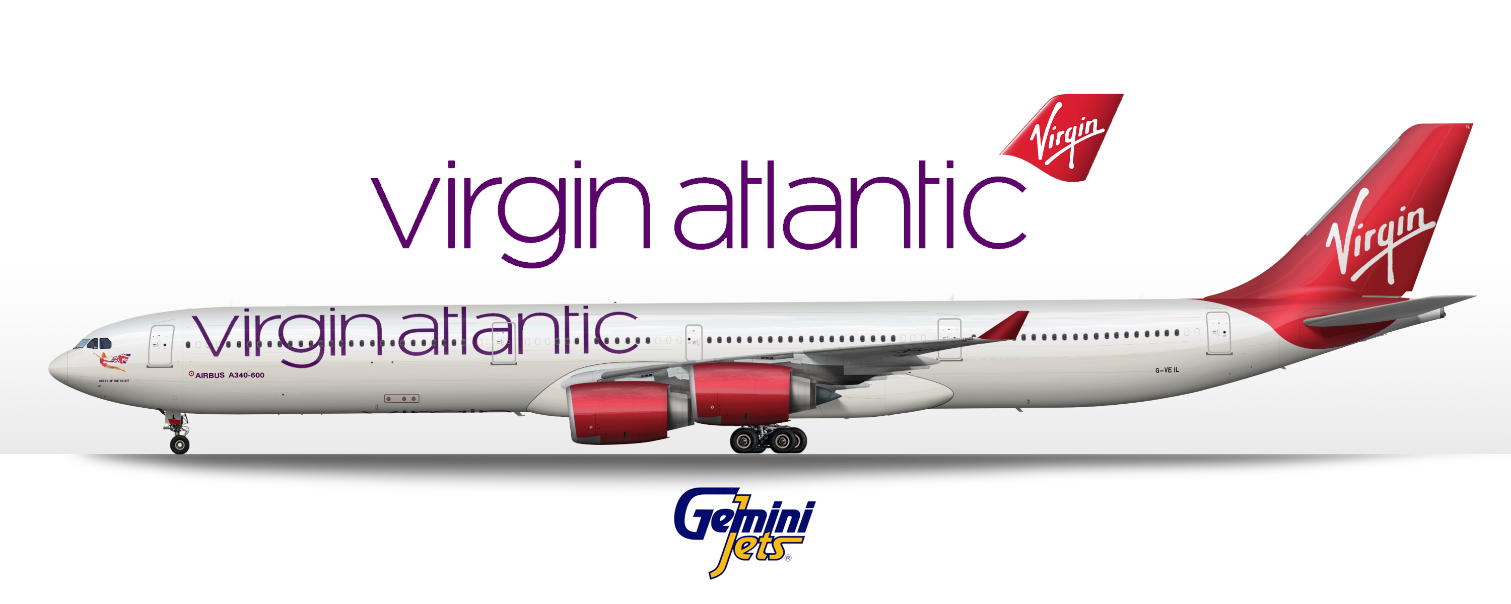 Virgin Atlantic A340 600 1:400 Scale model recreations Gallery  Airline Empires