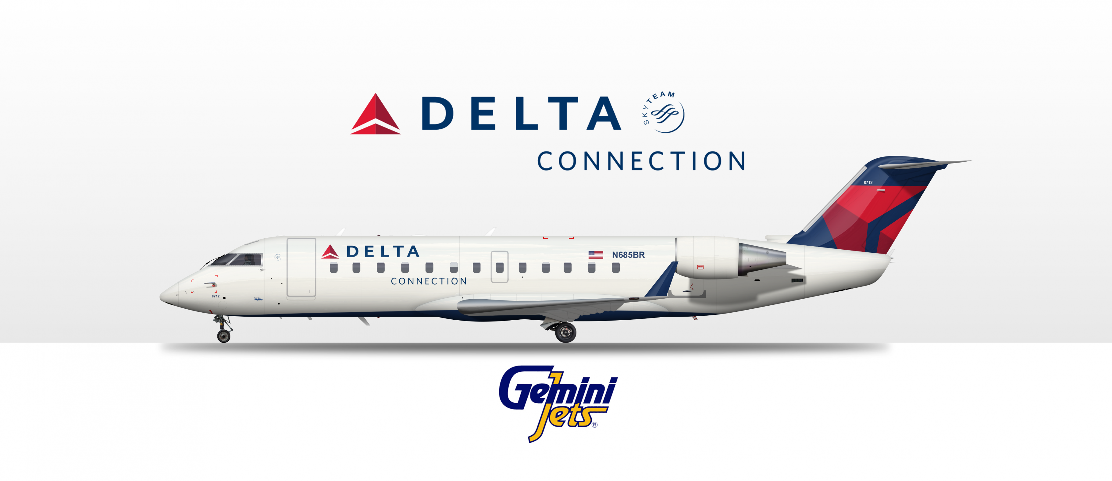 Delta CRJ 200 1400 Scale model recreations Gallery Airline Empires