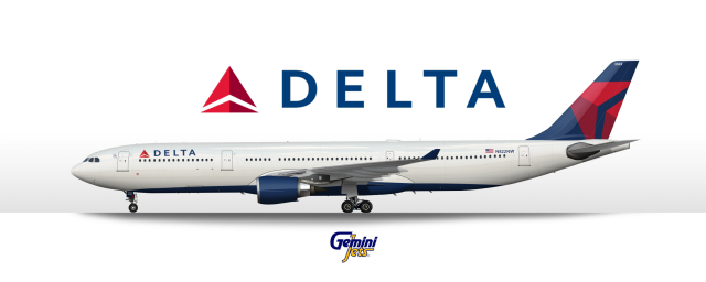 航空機・ヘリコプター Gemini Airbus A330-300 Delta Airlines