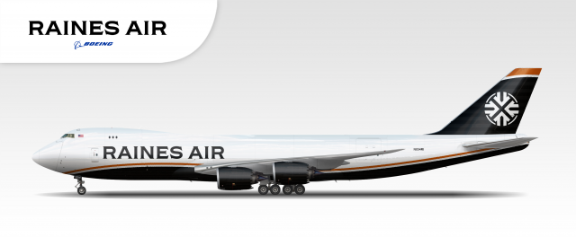 Black Draped 8's - Boeing 747-8F