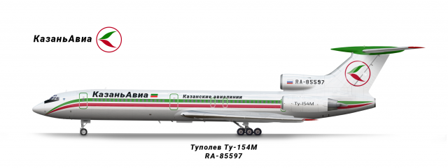 AA. Tupolev Tu-154M Kazanavia