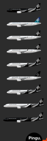 Air New Zealand A320 Family Poster
