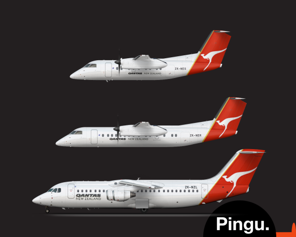 Qantas New Zealand Fleet Poster