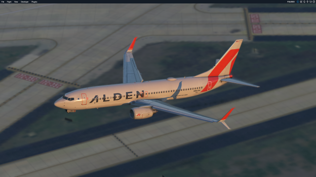 Alden 737-827 Departure from DFW 1