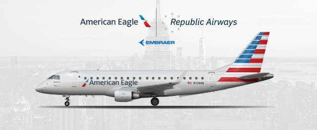 American Eagle Embraer E175LR - N123HQ